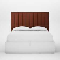 Heal's Retta Headboard King Smart Cotton Linen Rust