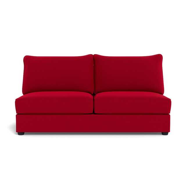 Heal's Tailor Large Armless Unit Melton Wool Red Oxide Black Feet