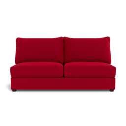 Heal's Tailor Large Armless Unit Melton Wool Red Oxide Black Feet