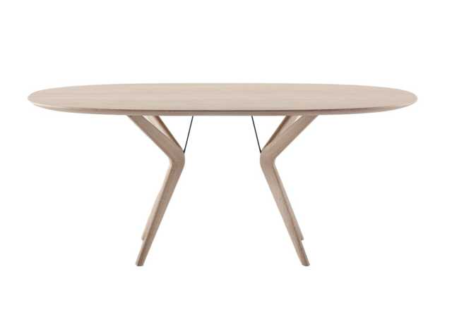 Artisan Lakri Oval Table White Pigmented Oiled Oak 205 x 120cm - image 1
