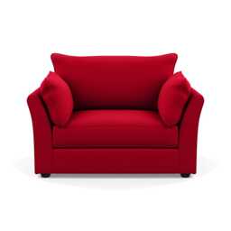 Heal's Tailor Loveseat Melton Wool Red Oxide Black Beech Feet