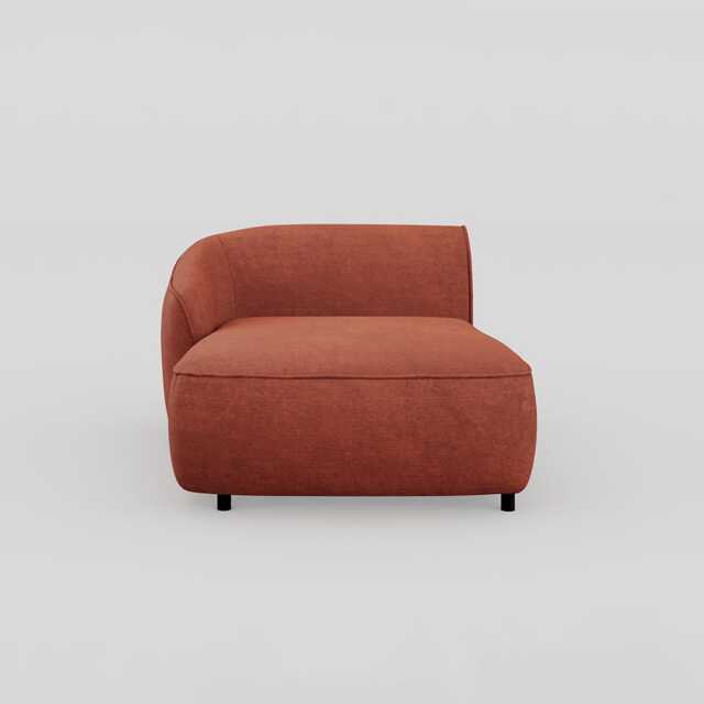 Heal's Aurelie Chaise Module LHF Smart Luxe Velvet Tawny Tawny