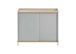 Muuto Enfold Tall Sideboard Oak and Grey - thumbnail 1