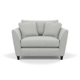 Heal's Torino Loveseat Melton Wool Limestone Black Feet