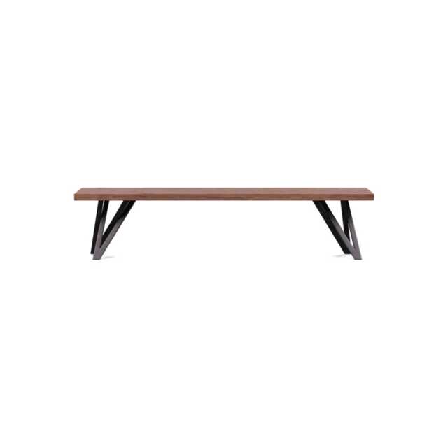 Heal's Vienna Bench 180x35cm Oiled Walnut Straight Edge Not Filled