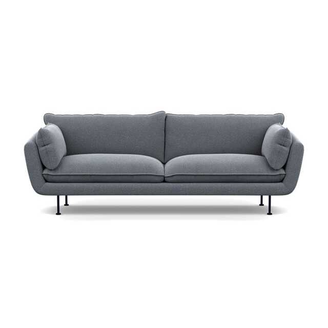 Heal's Allora 4 Seater Sofa Boucle Steel Black Feet