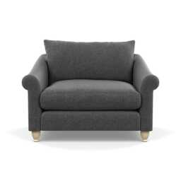 Heal's Devon Loveseat Melton Wool Granite Natural Feet - thumbnail 1