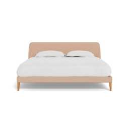 Heal's Wallis Bedstead Super King Capelo Linen-Cotton Rosedale Stained Oak Feet
