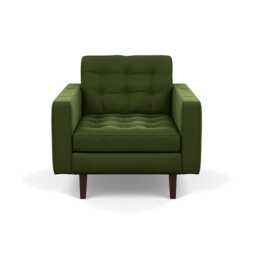 Heal's Hepburn Armchair Nobilis Velvet Leaf Black Feet