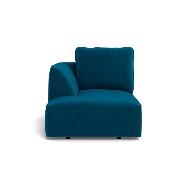 Heal's Morven Left Hand Facing Chaise Unit Velvet Teal