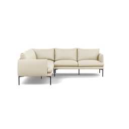 Heal's Matera Large Corner Sofa Leather Grain Storm 006