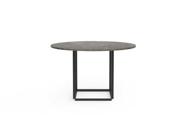 New Works Florence Dining Table 120cm Gris du Marais Marble Black Frame