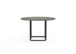 New Works Florence Dining Table 120cm Gris du Marais Marble Black Frame