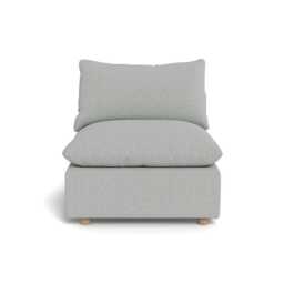 Heal's Astrid Single Unit Melton Wool Limestone Natural Beech Feet