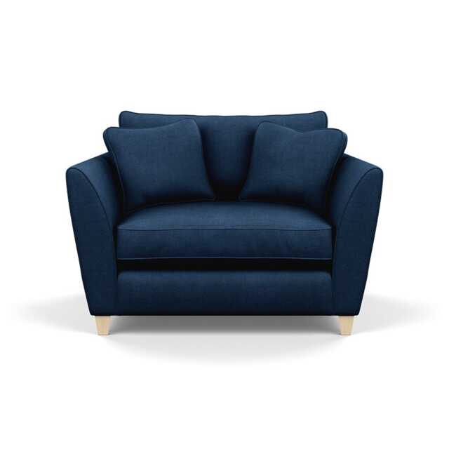 Heal's Torino Loveseat Capelo Linen-Cotton Inkspot Natural Feet