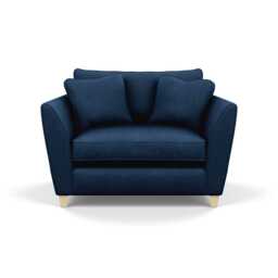 Heal's Torino Loveseat Capelo Linen-Cotton Inkspot Natural Feet