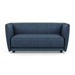 Heal's Valley 2 Seater Sofa Old England Leather Blue 002 - thumbnail 1