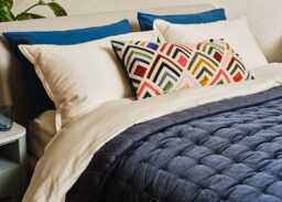 Heal's Velvet Quilt Midnight Blue 140 x 200cm - thumbnail 2