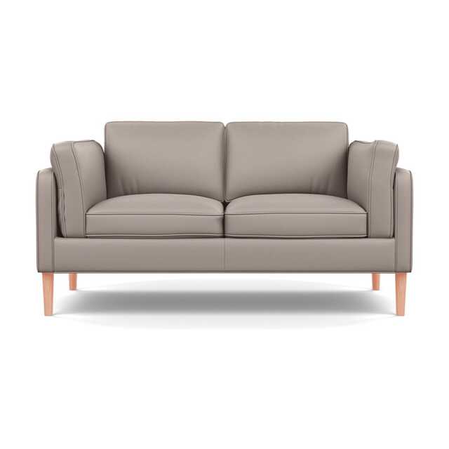 Heal's Sonno 2 Str Sofa Grain Leather Light Grey 060 Natural Feet