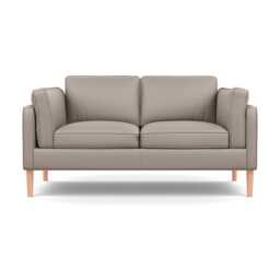 Heal's Sonno 2 Str Sofa Grain Leather Light Grey 060 Natural Feet