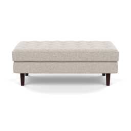Heal's Hepburn Ottoman Loop Boucle Taupe Wenge - thumbnail 1