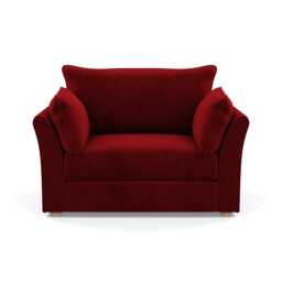 Heal's Tailor Loveseat Smart Luxe Velvet Mulberry Natural Beech Feet