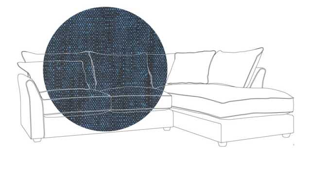 Heal's Tailor Right Hand Facing Corner Sofa Broad Weave Lagoon Natural Feet