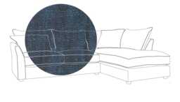 Heal's Tailor Right Hand Facing Corner Sofa Broad Weave Lagoon Natural Feet