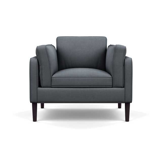 Heal's Sonno Armchair Siena Cotton Shale Grey Wenge Black Feet - image 1