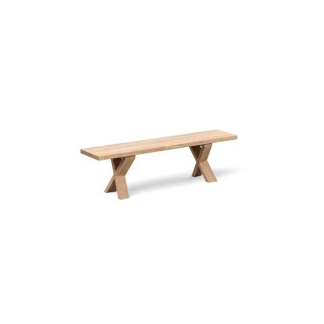 Heal's Oslo Bench 180x35cm White Oiled Oak Straight Edge Not Filled