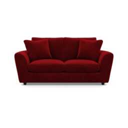 Heal's Snooze 3 Seater Sofa Smart Luxe Velvet Mulberry Black Feet