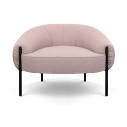 Heal's Isola Armchair Siena Cotton Dusky Pink Black Feet