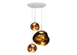 Tom Dixon Melt Pendant System Trio Round Gold LED