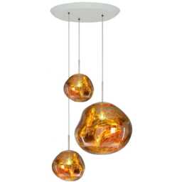 Tom Dixon Melt Pendant System Trio Round Gold LED - thumbnail 2