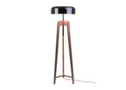 Porada Pileo Alta Floor Lamp Walnut & Black Shade