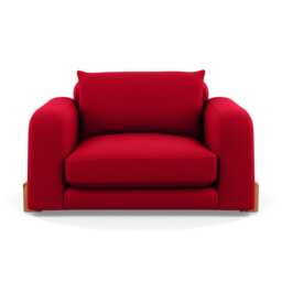 Heal's Nuvola Loveseat Melton Wool Red Oxide Natural Oak Feet