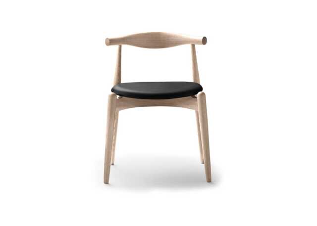 Carl Hansen & Son CH20 Dining Chair Soaped Oak Thor Leather 301 Seat