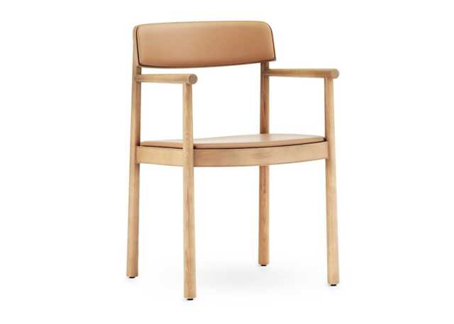 Normann Copenhagen Timb Dining Armchair Tan Ash Ultra Leather Camel