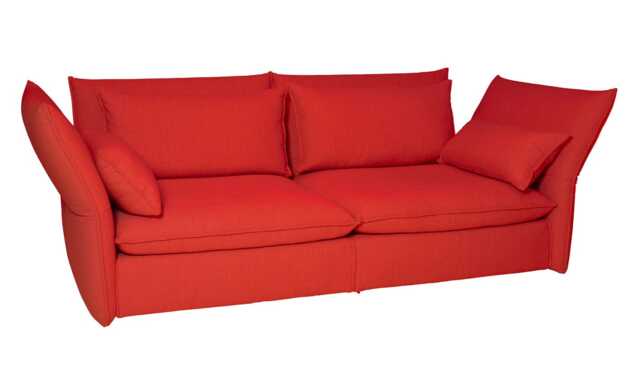 Vitra Mariposa 2 1/2 Seater Sofa In Credo Red Chilli