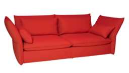 Vitra Mariposa 2 1/2 Seater Sofa In Credo Red Chilli