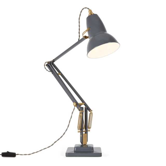Anglepoise Original 1227 Brass Desk Lamp Elephant Grey - image 1