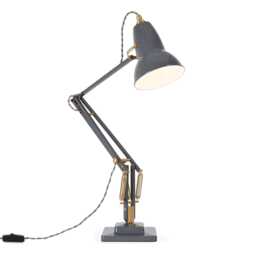 Anglepoise Original 1227 Brass Desk Lamp Elephant Grey