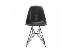 Vitra Eames Fibreglass Chair DSR Eames Elephant Hide Grey 30 Basic Dark Powder Coated Base 05 Glides