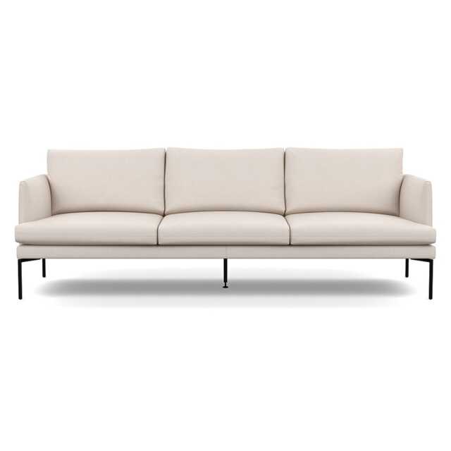 Heal's Matera 4 Seater Sofa Siena Cotton Natural Black Feet