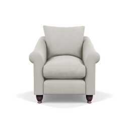 Heal's Devon Armchair Capelo Linen-Cotton Sea Salt Walnut Stained Feet