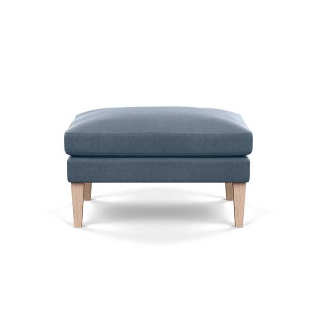 Heal's Wallis Ottoman Capelo Linen Mineral Natural Oak Feet