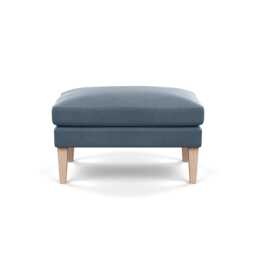 Heal's Wallis Ottoman Capelo Linen Mineral Natural Oak Feet