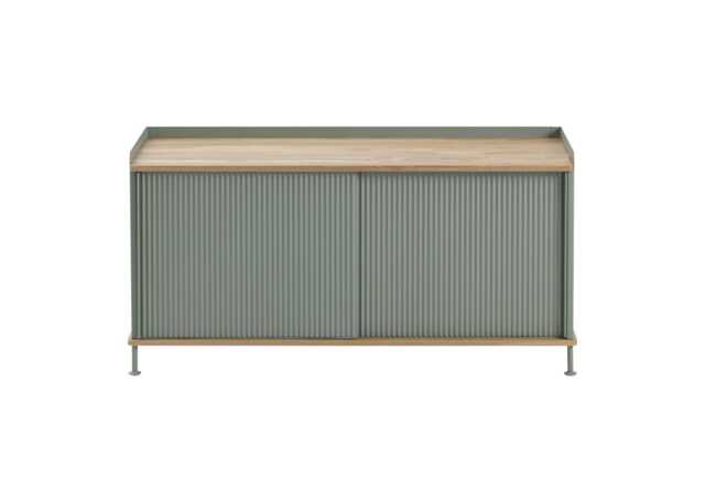Muuto Enfold Low Sideboard Dusty Green and Oak - image 1