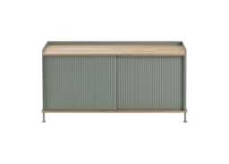 Muuto Enfold Low Sideboard Dusty Green and Oak