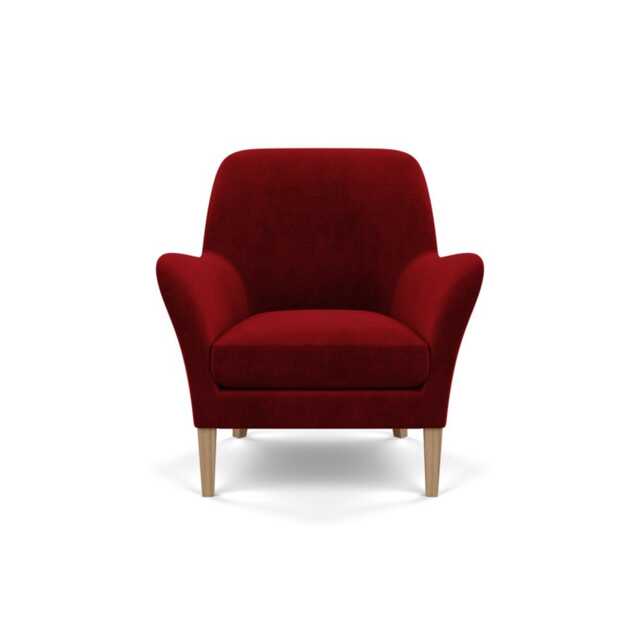 Heal's Wallis Armchair Smart Luxe Velvet Mulberry Tinted Ash Feet - image 1